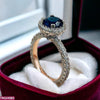 Gold Oval Halo Ring