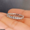Round Stone Band Ring – Silver