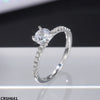 Silver Round Stone Ring