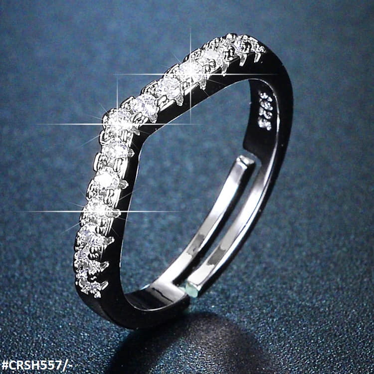 Silver V Shape Ring