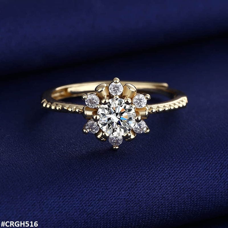 Delicate Floral Stone Ring