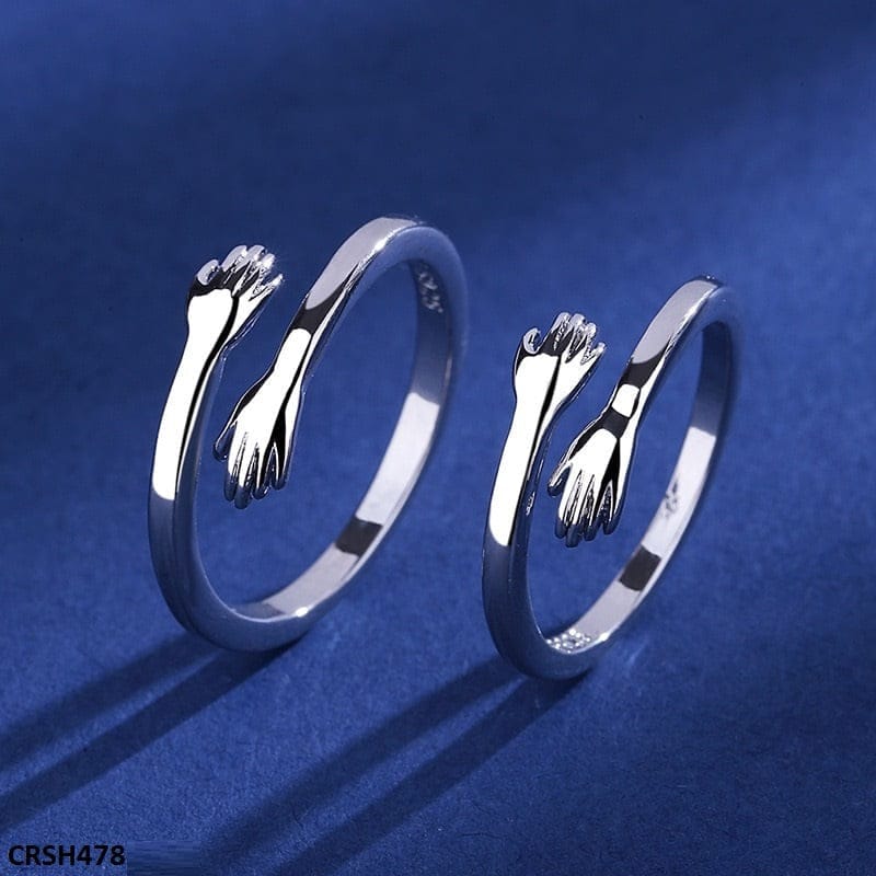 Holding Hands Couple Ring Set