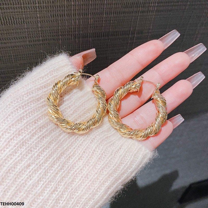 Twisted Rope Hoop Earrings