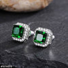 Square Zircon Stud Earrings
