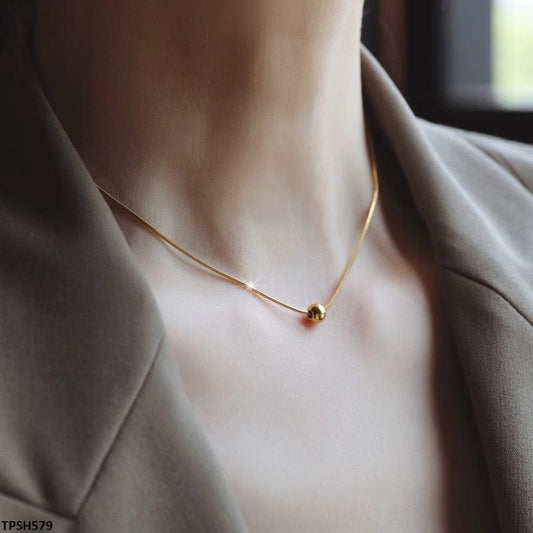 Minimal Sphere Pendant Necklace
