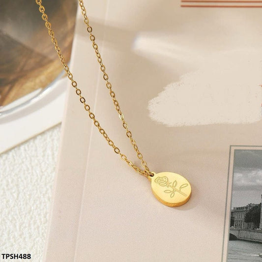 Minimal Floral Pendant Necklace
