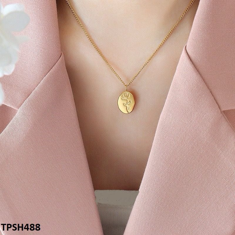 Minimal Floral Pendant Necklace