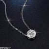 Round Zircon Pendant Necklace