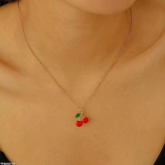 Red Cherry Pendant Necklace