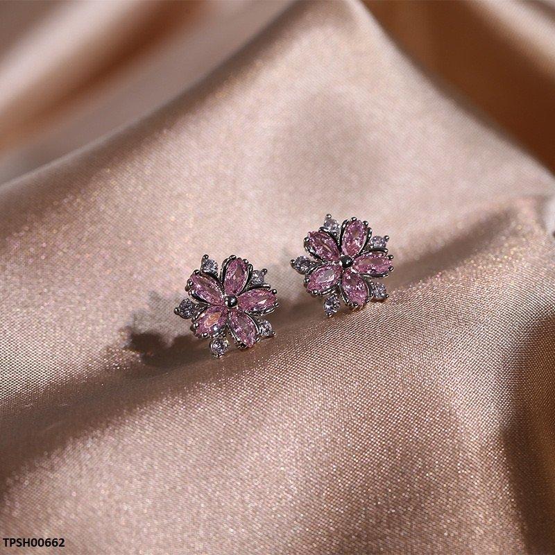 Floral Zircon Pendant Set