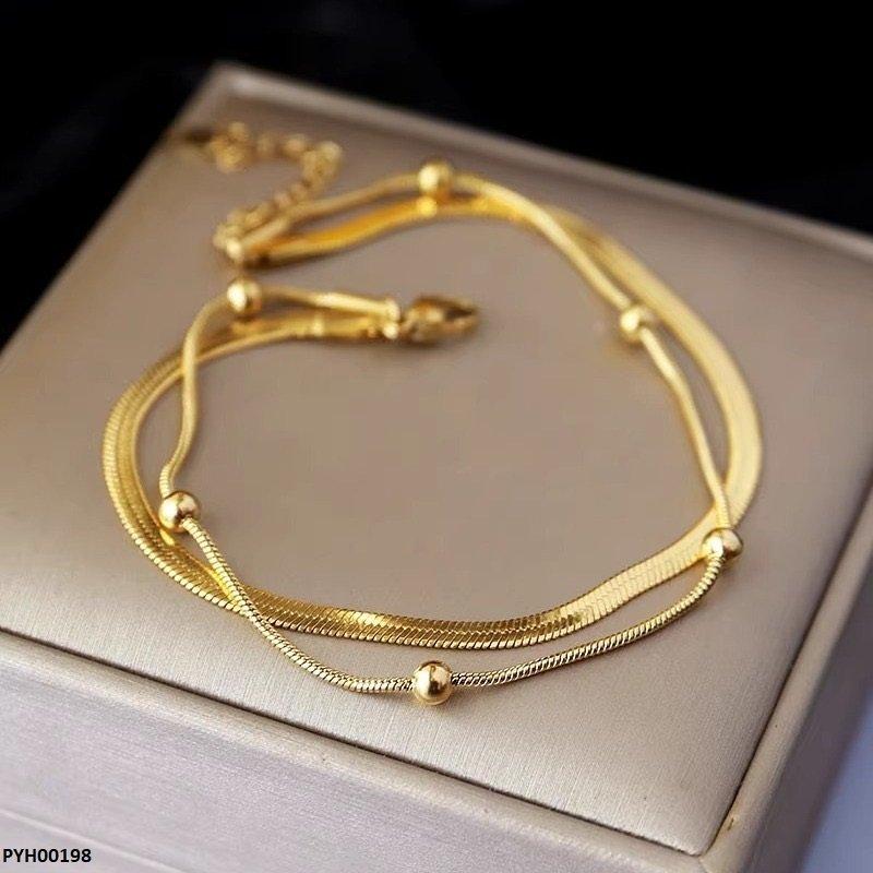 Dual Chain Stainless Steel Anklet