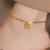 Rectangle Charm Anklet