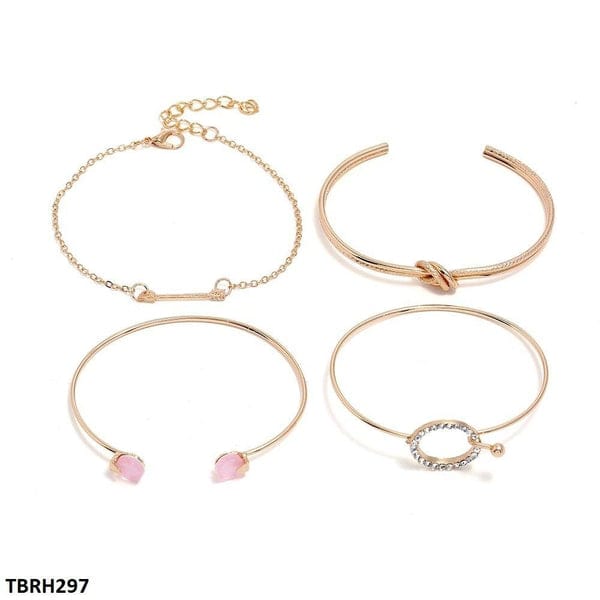 Layer Knot D-Link 4-Piece Bracelet Set