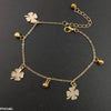 Golden Clover Charm Anklet