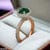 Gold Oval Halo Ring