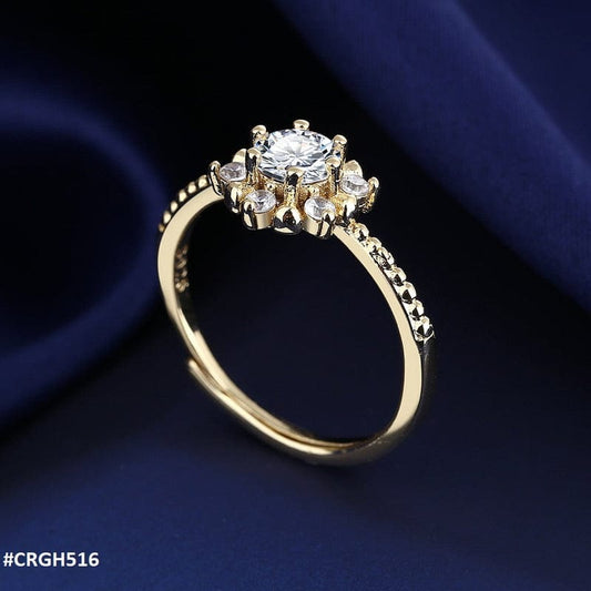 Delicate Floral Stone Ring
