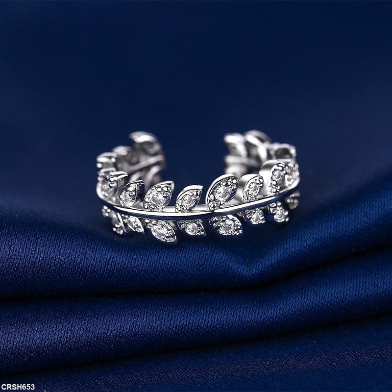 Silver Leaf Layered Ring
