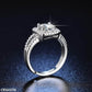 Silver Square Zircon Ring