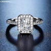 Silver Cut Stone Ring