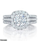 Silver Square Stone Ring