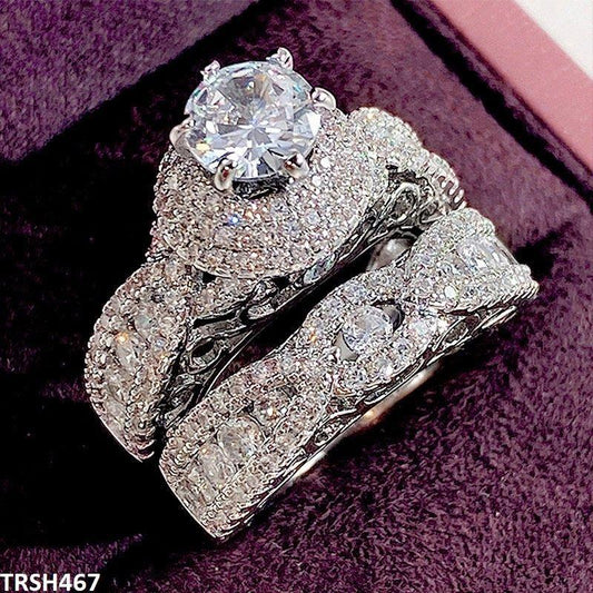 Silver Couple Ring Set
