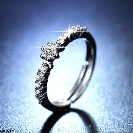 Silver Raised Stone Ring