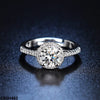 Silver Halo Stone Ring