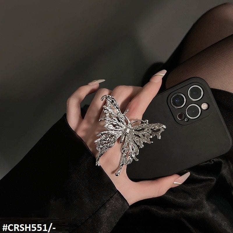 Silver Butterfly Statement Ring