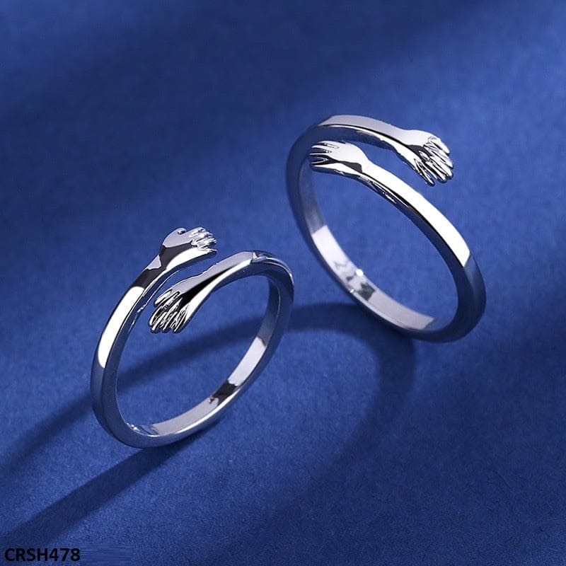 Holding Hands Couple Ring Set