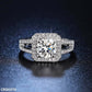 Silver Square Zircon Ring