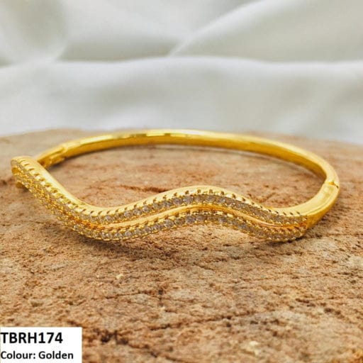 Curved Crystal Cuff Bracelet