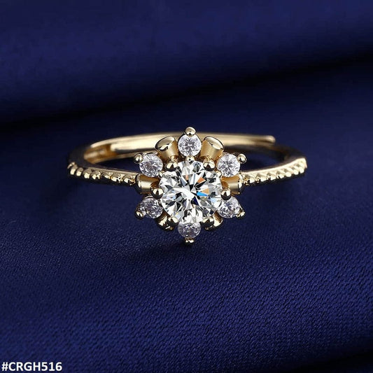 Delicate Floral Stone Ring