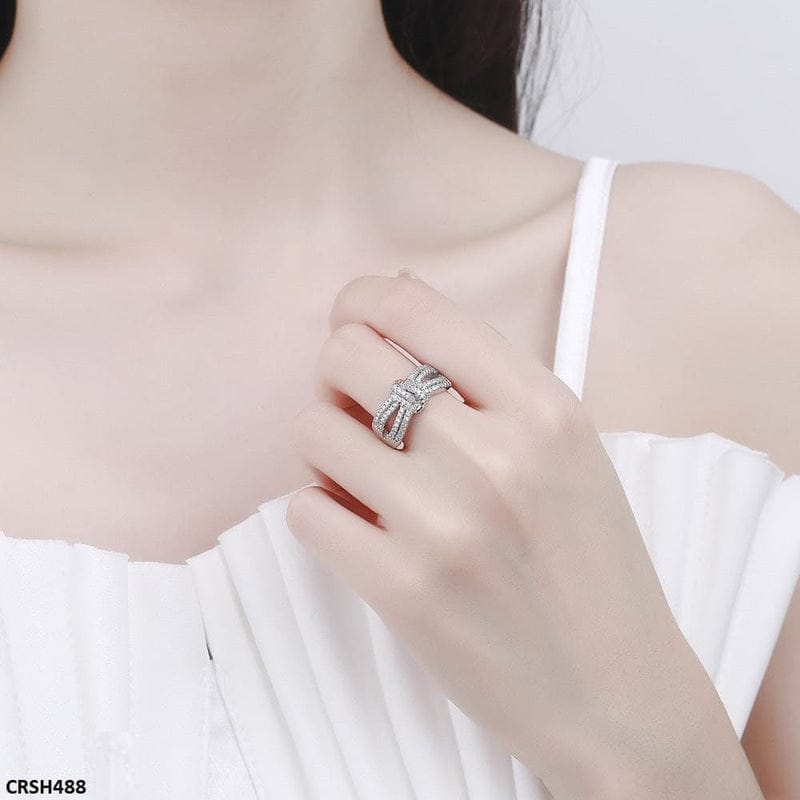 Silver Knot Layer Ring