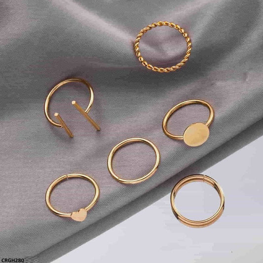 Gold Stackable Rings Set