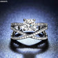 Triple Layer Silver Stone Ring