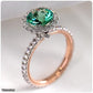 Gold Oval Halo Ring
