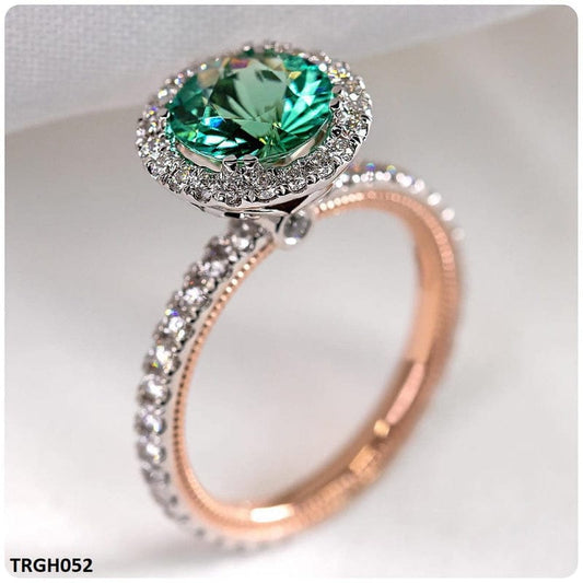 Gold Oval Halo Ring