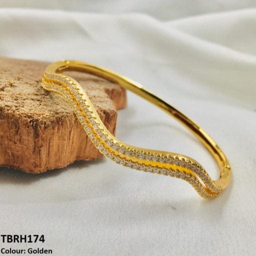 Curved Crystal Cuff Bracelet