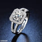 Silver Square Zircon Ring