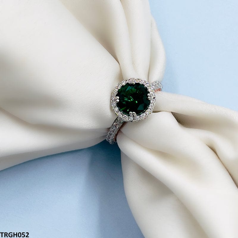Gold Oval Halo Ring