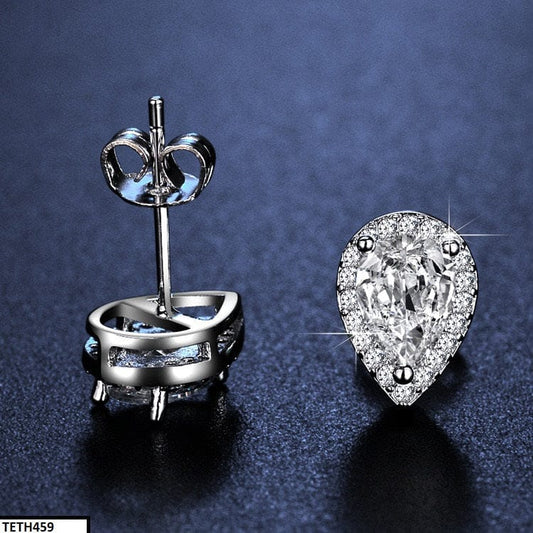 Teardrop Zircon Stud Earrings