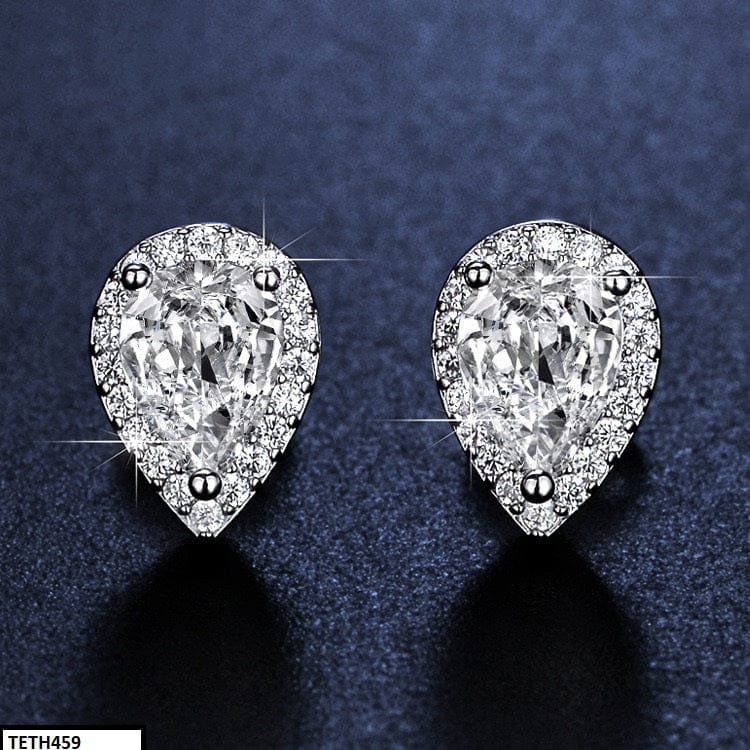 Teardrop Zircon Stud Earrings