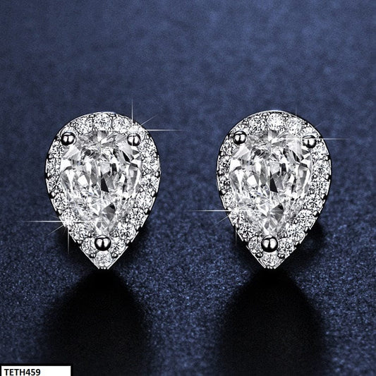 Teardrop Zircon Stud Earrings