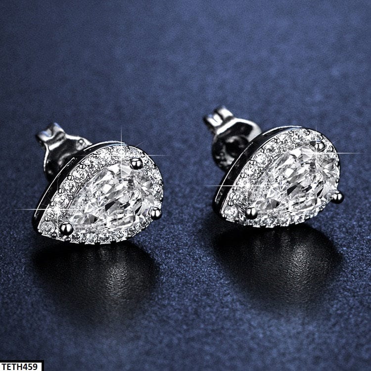 Teardrop Zircon Stud Earrings