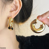 C-Shape Hoop Earrings