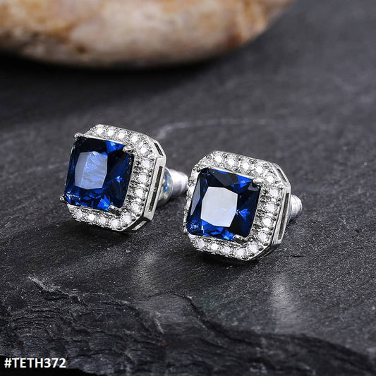 Square Zircon Stud Earrings