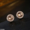 Round Zircon Stud Earrings