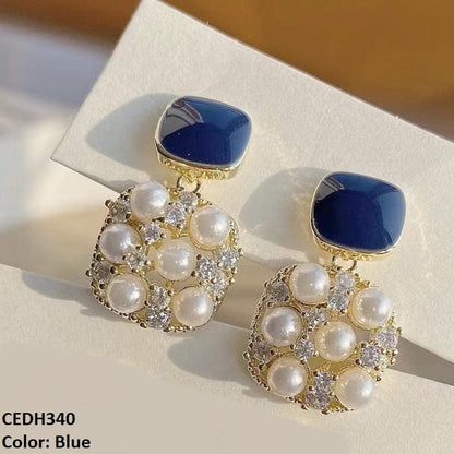 Elegant Pearl Cluster Earrings