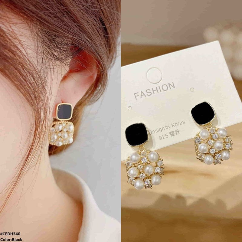 Elegant Pearl Cluster Earrings