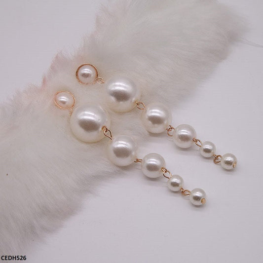 Elegant Multi Pearl Drop Earrings